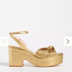 Anthropologie Guilhermina Knotted Platform Heels